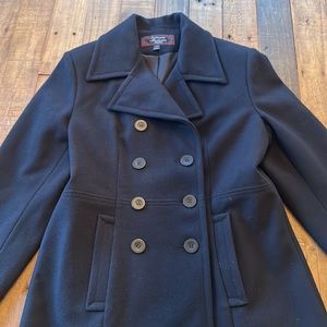Vintage Stephanie Matthew’s Women’s Black wool pea coat great condition